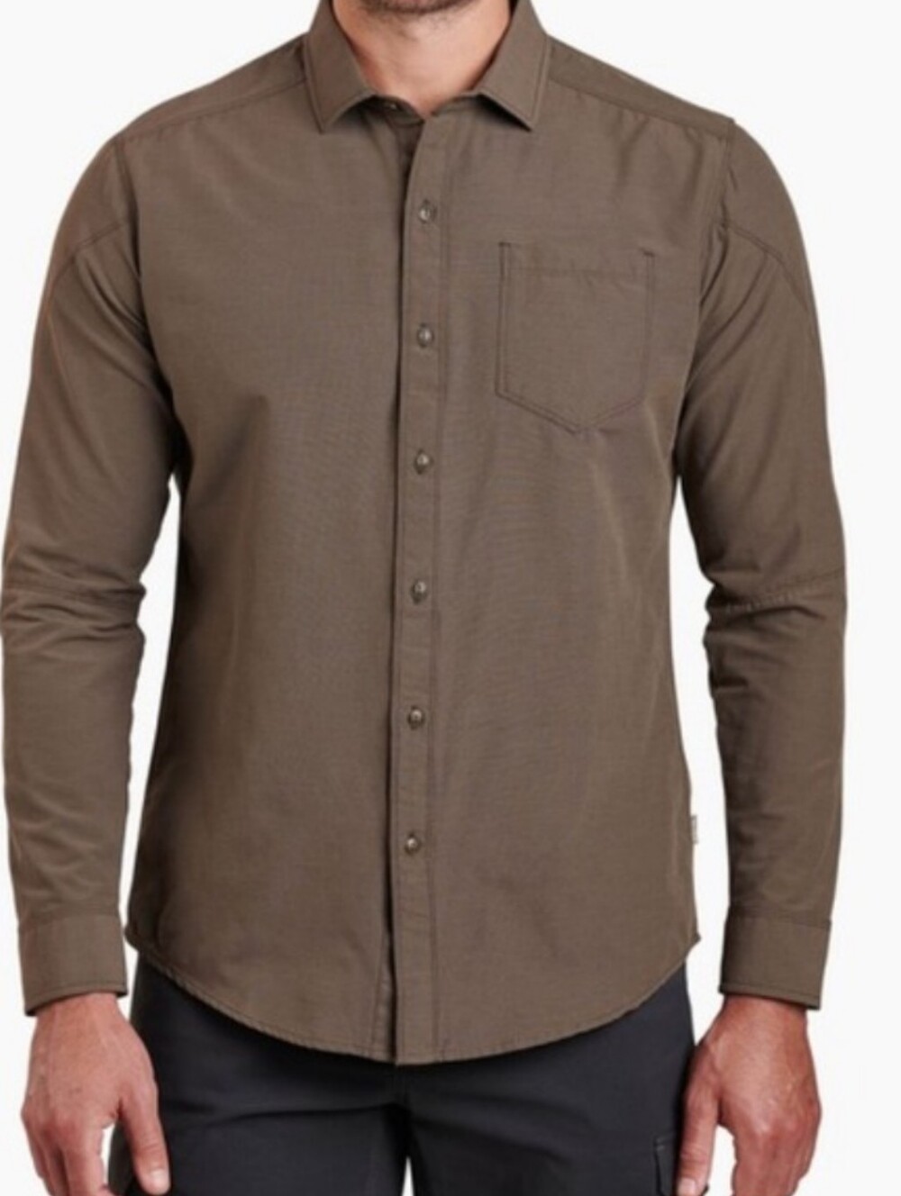 Kuhl Brown Stoke Long Sleeve Button Down Shirt
